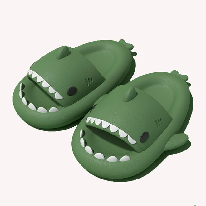 Shark Slides for Kids (Dark Green) - Cloud Slides 