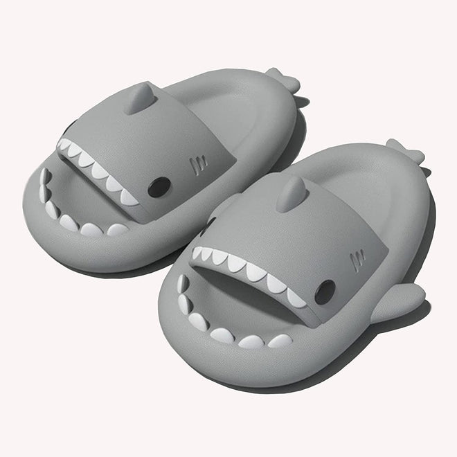 Shark Slides for Kids (Heather Grey) - Cloud Slides 