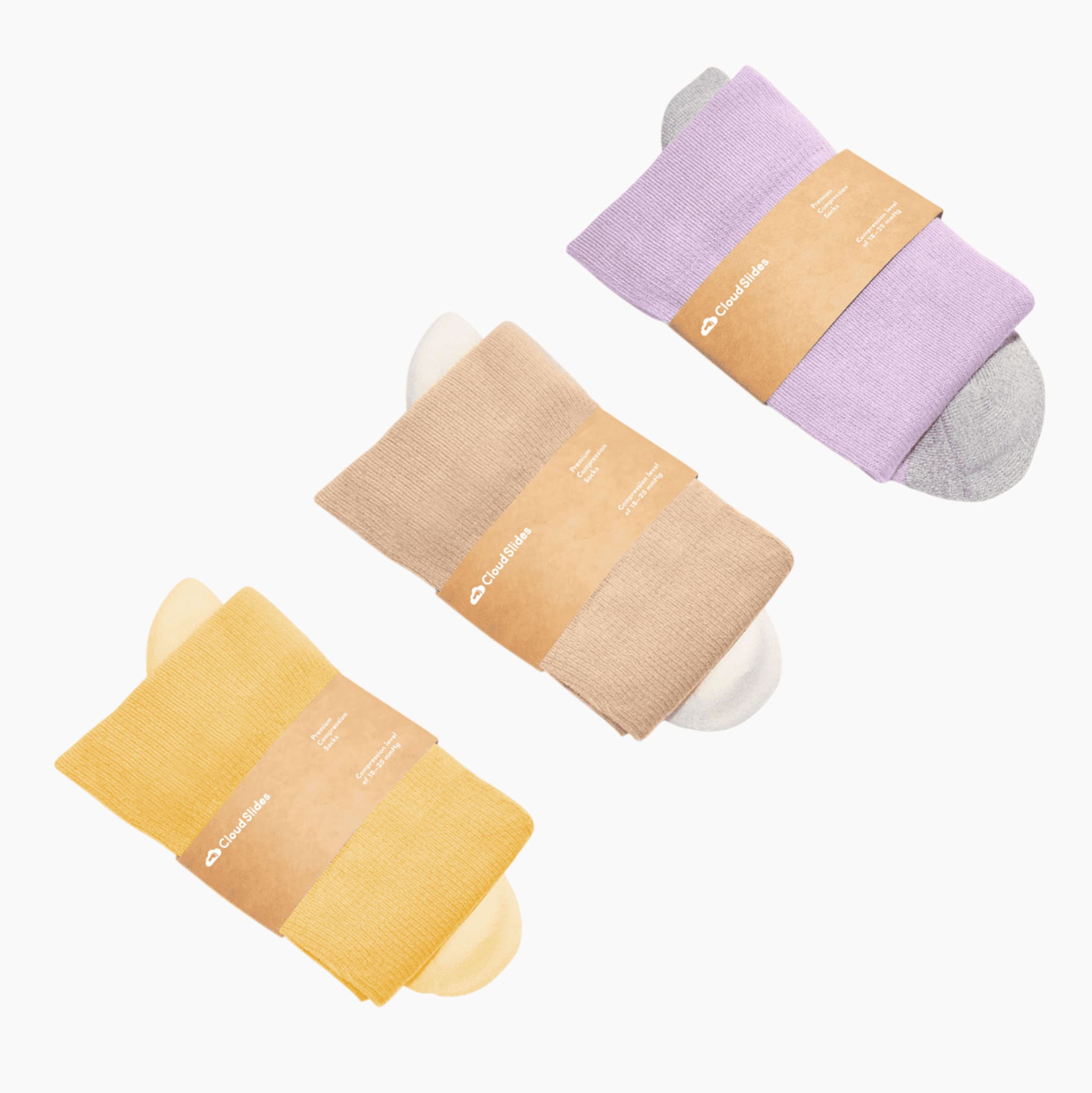 Compression Socks - Pastel 3-Pair Pack – Cloud Slides